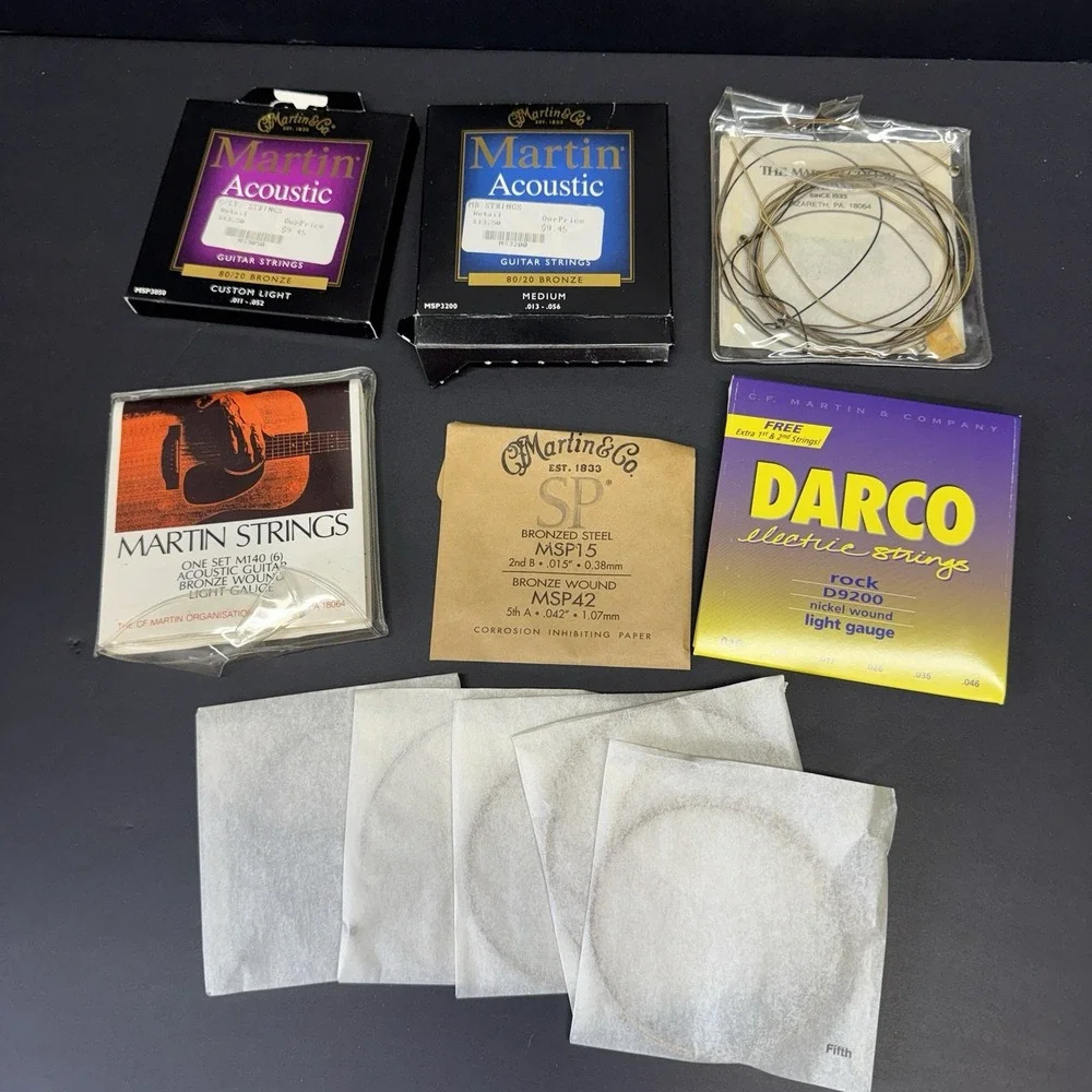 Mixed Lot Of Martin & Co Guitar Strings 80/20 Bronze Light Acoustic Electric